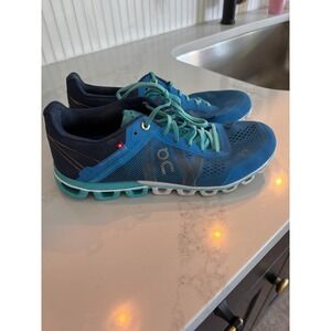 On Cloudflow Womens Running Shoes Blue Teal Swiss Engineering Sneakers Size 7.5